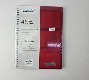 دفتر جامعي 4 مواد