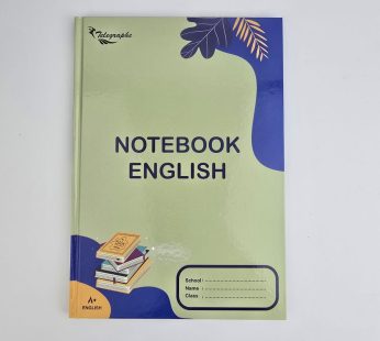 دفتر مدرسي أنجليزي غلاف مقوى 80 ورقة