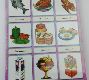 ملصقات تعليمية الغذاء المفيد