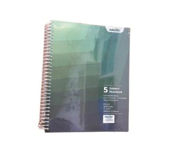 دفتر جامعي غلاف مقوى مع سلك (5 مواضيع) AMGAD