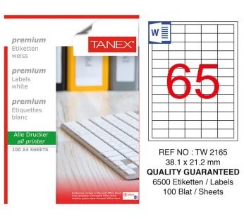 ورق لاصق Tanex مقطع 65 قطعة A4